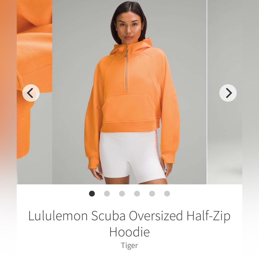 Lululemon Scuba Oversized Half-Zip Hoodie - Tiger Orange